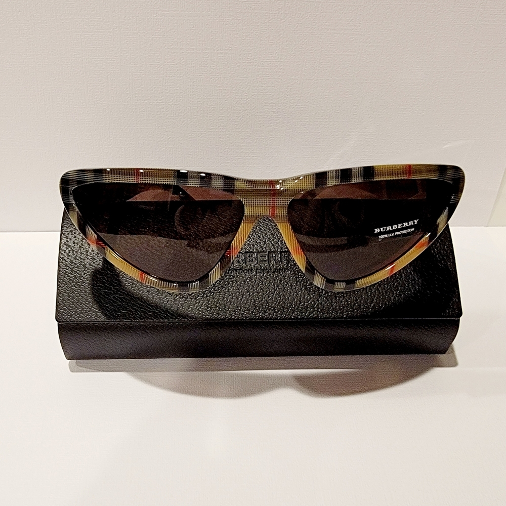 Burberry 4292 Vintage Check Brown Cat Eye Glasses